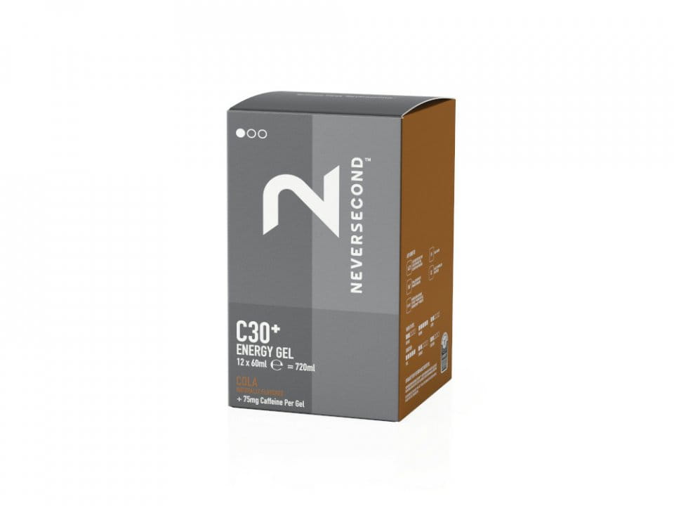 NEVERSECOND Energy Gel C30 Cola 60 ml | Caixa de 12 sachês